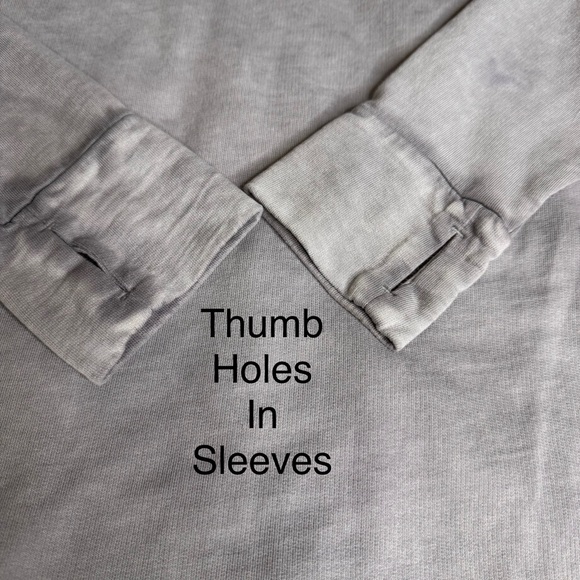 TOMS Women's Large ZIP-UP HOODIE Gray 100% Cotton Longer Length - Picture 10 of 12